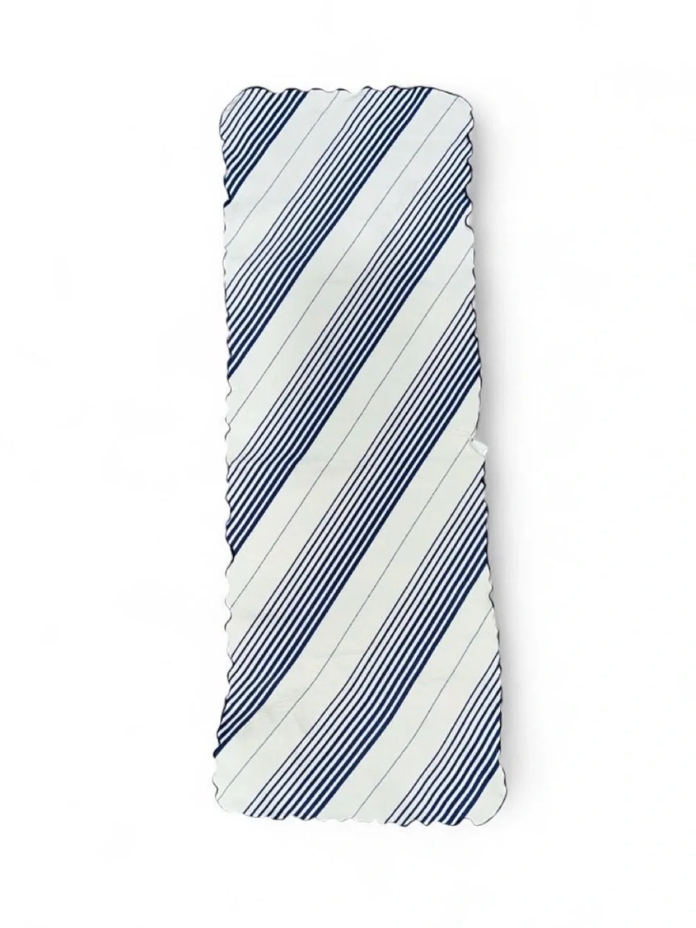 Striped Cream and Navy Scarf